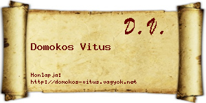 Domokos Vitus névjegykártya